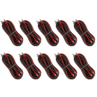 20 ft Ultra Flex 100% OFC RCA Cable Wire – 10-Pack