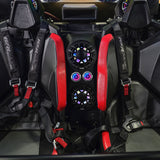 Polaris RZR Pro Waterfall Center Console Enclosure for 2020+ Models – Preloaded with 6.5" Speakers & 2.3" Tweeters | Digital LED Lights