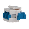 TechLogix S2D-KS-LCLC Duplex LC to LC Fiber Keystone Adapter, OS2 Single-Mode