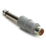 Switchcraft 345AX RCA Female Jack to 1/4" Mono Plug, Silver