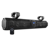 24' Marine Sound Bar Speaker System, 6 Speakers 600 Watts, Bluetooth® v5.0, Rotating Control Panel - front view | Silarius