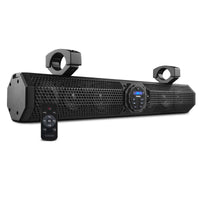 24' Marine Sound Bar Speaker System, 6 Speakers 600 Watts, Bluetooth® v5.0, Rotating Control Panel - front view | Silarius