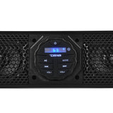 24' Marine Sound Bar Speaker System, 6 Speakers 600 Watts, Bluetooth® v5.0, Rotating Control Panel - detail view | Silarius