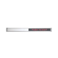 Locknetics 672-36-628-RD-RHR Series Request to Exit TouchBar, 36", Black Pushpad with Red Letters, Satin Aluminium