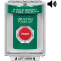 STI SS2141PO-EN Stopper Station with Horn, Indoor / Outdoor, Flush Mount, Turn-to-Reset, 'EMERGENCY POWER OFF' English Label, Green