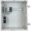 STI EP201608-O5 EnviroArmour Polycarbonate NEMA 3R Enclosure 20" x 16" x 8" with Filter Fan and Power Distribution, Opaque