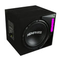 Memphis Audio SRXE12SA Street Reference 12" Ported Powered Subwoofer Enclosure with 300W Amp and RGB LED