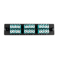 Cleerline SSF-LC24-MM-OM3-4 Adapter Plate, 24 Fiber, Quad, LC/UPC, 50 µm OM3-4, Aqua