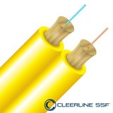 Cleerline D29125SMOSP-BK-B SSF Duplex OS2, Black, Plenum Indoor/Outdoor, Cut to Order - Per Foot (20 ft Minimum)