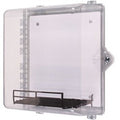 STI 7531AED AED Protective Cabinet with Wire Rack and Thumb Lock, Clear