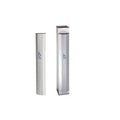SDC 482AA36 480AA Series 1/8" Push Panel, 'PUSH TO OPEN' Blue Infill, SPDT, Momentary, Aluminum