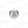 SDC 484A6RU 484 Series Push Plate Switch, 6" Round, Aluminum, ADA Logo, Momentary, 42" Mounting Height