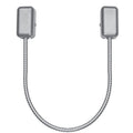 SDC PT-3V PT Series Surface Mount Power Transfer Loop, Armored Flex Conduit, 20" L, 1/4" I.D., Aluminum Box End Caps