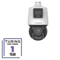 Turing Video TP-X2PC4A4V25C-1Y SMART Series 4MP Dual-Lens PTZ Speed Dome IP Camera with (2) TV-CORE1Y Cloud VMS Licenses