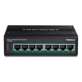 TRENDnet TI-PG80B 8-Port Industrial Gigabit PoE+ DIN-Rail Switch, 24-56V DC Input