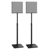 Sanus WSSBTQA2-B2 Height-Adjustable Speaker Stands for Sony BRAVIA Theater Quad (Pair, Black)