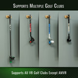 DriVR Wall Mount System - Storage System for Standard and Putter Gripped DriVR VR Golf Club Handles - rear view | Silarius