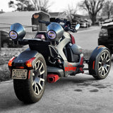 8” Universal Flat Mount Kick Panel Speaker Pod - Jet Skis, Jeeps, Motorcycles - RGB LED Lights - side view | Silarius