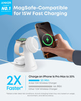 Anker MagGo Wireless Charging Station (3-in-1, Dock Stand) - detail view | Silarius