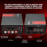 X 4-Channel Ultra Compact Full-Range Amplifier with Bluetooth Connectivity - 4 x 70 Watts Rms