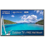 Peerless-AV NT653 65" Neptune Partial Sun Series 4K HDR Outdoor Smart TV and Outdoor Tilting Wall Mount