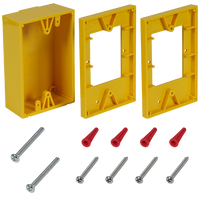STI KIT-71102A-Y Extended Depth Surface Mount Kit for Stopper Station Button Type 0, 1, 3 and 4, Yellow