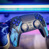 MODDEDZONE BLUE FIRE PS5 CUSTOM MODDED CONTROLLER - side view | Silarius
