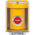 STI SS2274NT-EN Momentary Stopper Station, Indoor / Outdoor, Surface, No Text Label, English, Yellow