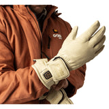Drift II Heated Leather Gloves (3500mAh USB-C batt) - side view | Silarius