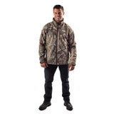 Sahara Men's Heated Hunting Jacket - Mossy Oak Camo - detail view | Silarius