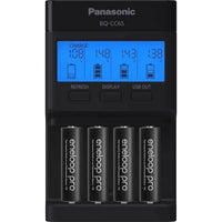 Panasonic WAS-AACHARGER-4PK Eneloop Pro (AA) Charger CC65 with 4 Pack Batteries