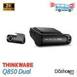THINKWARE TW-Q850DH Q850 2K Front + Full HD Rear Dash Cam, 64GB