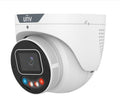 Uniview IPC3638SE-ADF28KMC-WP-I1 8MP Tri-Guard 3.0 Turret Camera, 2.8mm, Red & Blue Light, White