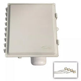AccelTex ATS-00277 14x12x6 Polycarbonate Enclosure, Solid Door, Latch Lock, Cord Grip, Universal Back Plate, Integrated Antenna 464NP