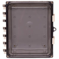 AccelTex ATS-00044 10x8x4 Nonconfigured Polycarbonate Enclosure with Clear Door and Latch Lock