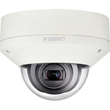 Hanwha XNV-6080 Wisenet X-Series 2MP Outdoor Vandal Dome Camera, 2.8-12mm Varifocal Lens, Ivory