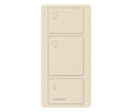 Lutron PJ2-3B-GLA-L01 Pico 3-Button Light Icon Remote - (Light Almond | Gloss)