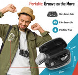 Genius Wireless Earbuds True Wireless Stereo Bluetooth with Power Bank Charging Base - rear view | Silarius