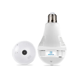 Silarius SIL-FISHBULB3MP 3MP WiFi Fisheye Bulb Security Camera 360 Degree 2-Way Audio Smart App