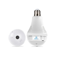 Silarius SIL-FISHBULB3MP 3MP WiFi Fisheye Bulb Security Camera 360 Degree 2-Way Audio Smart App