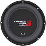 Cerwin Vega HS104D 10" HED Series Shallow-Mount Dual 4-Ohm Subwoofer, 200W RMS