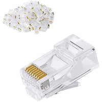 Silarius SIL-RJ45CAT5E UTP CAT5e RJ45 Plastic Plugs 100-Pack Network Connectors for Security Cameras