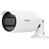 Hanwha ANO-L7082R Wisenet A-Series 4MP WDR IR Bullet IP Camera, 3.3-10.3mm Varifocal Lens, White