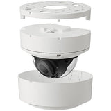 Hanwha XND-C6083RV Wisenet X Series 2MP Indoor IR Vandal Dome Camera, 2.8-12mm Motorized Varifocal Lens, White