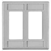Hubbell IMFP2GY 2-Gang Decora Wall Plate with Labels, Beige