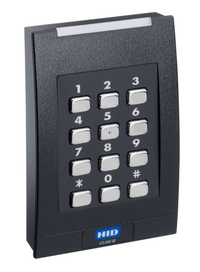 HID 921NTNNEKE0000 iCLASS SE RK40 Wall-Switch Smart Card Reader, Wiegand with Pigtail, Black, Keypad