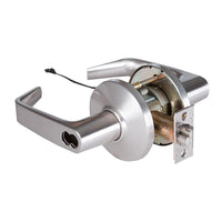 BEST 9KW37DEU15DS3626RQE Series Grade-1 24VD Electric Cylindrical Lock, Fail Secure, 15D Design, Satin Chrome
