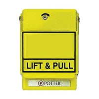 Potter 1000623-12 RMS-1T-LP SPST Dual Action Pull Station, Yellow