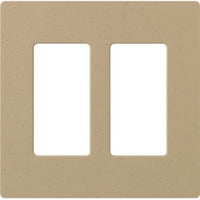 Lutron SC-2-MS Claro Satin Screwless Wall Plate 2-Gang; Mocha Stone