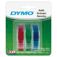 DYMO 1741671 Embossing Tape Assorted 3-Pack
